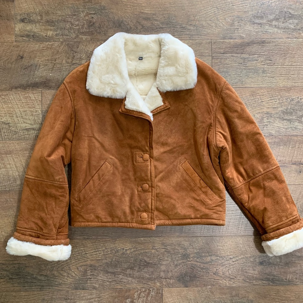 Vintage leather suede jacket size small